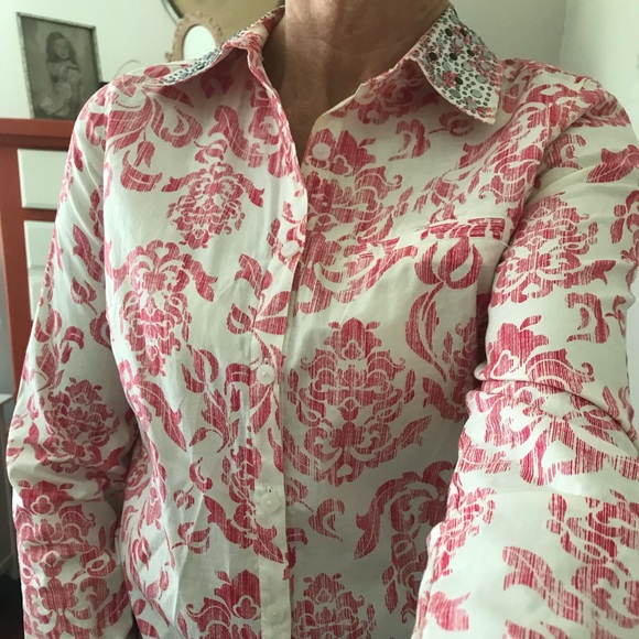 Silver studded button up blouse - Picture 2 of 11